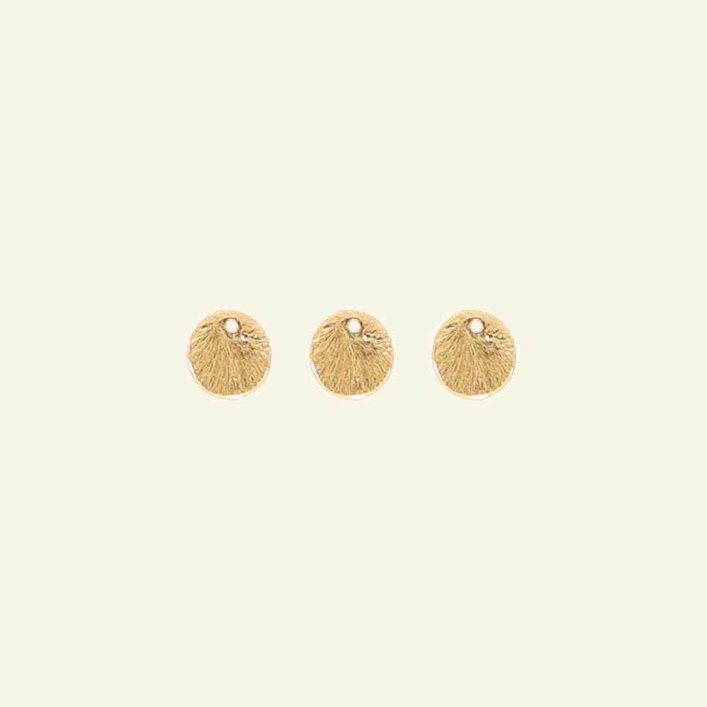 Pendant round 10mm gold colored 3pcs 96292_pack