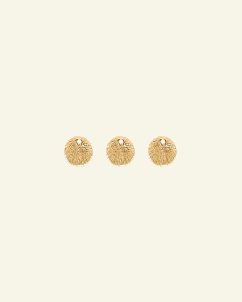 Pendant round 10mm gold colored 3pcs 96292_pack