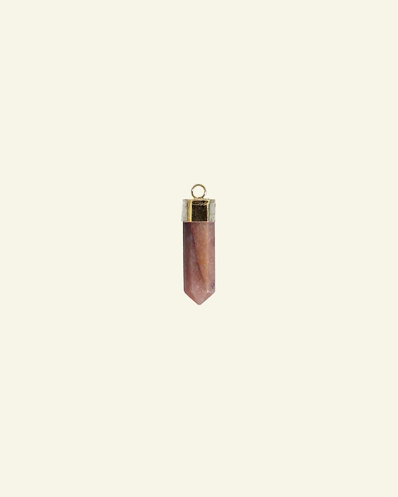 Pendant stone appr. 35x8mm red jade 1pc 96299_pack