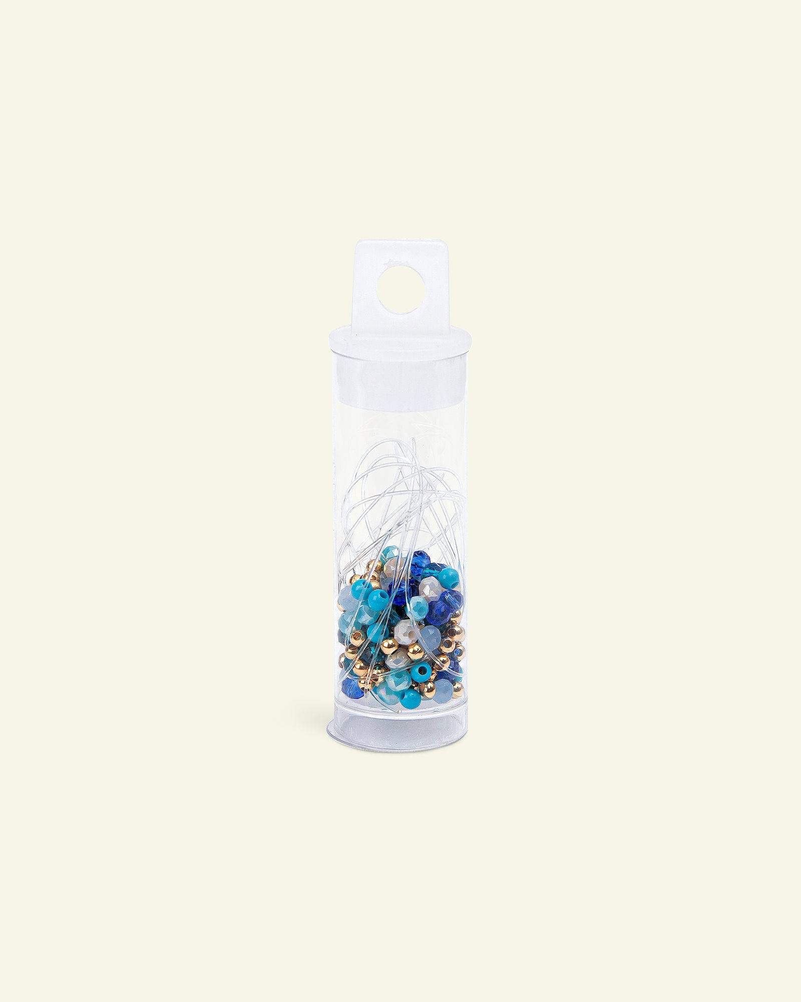 Perlenarmband Kit blau/goldfarb Mix 1Stk 26910_pack