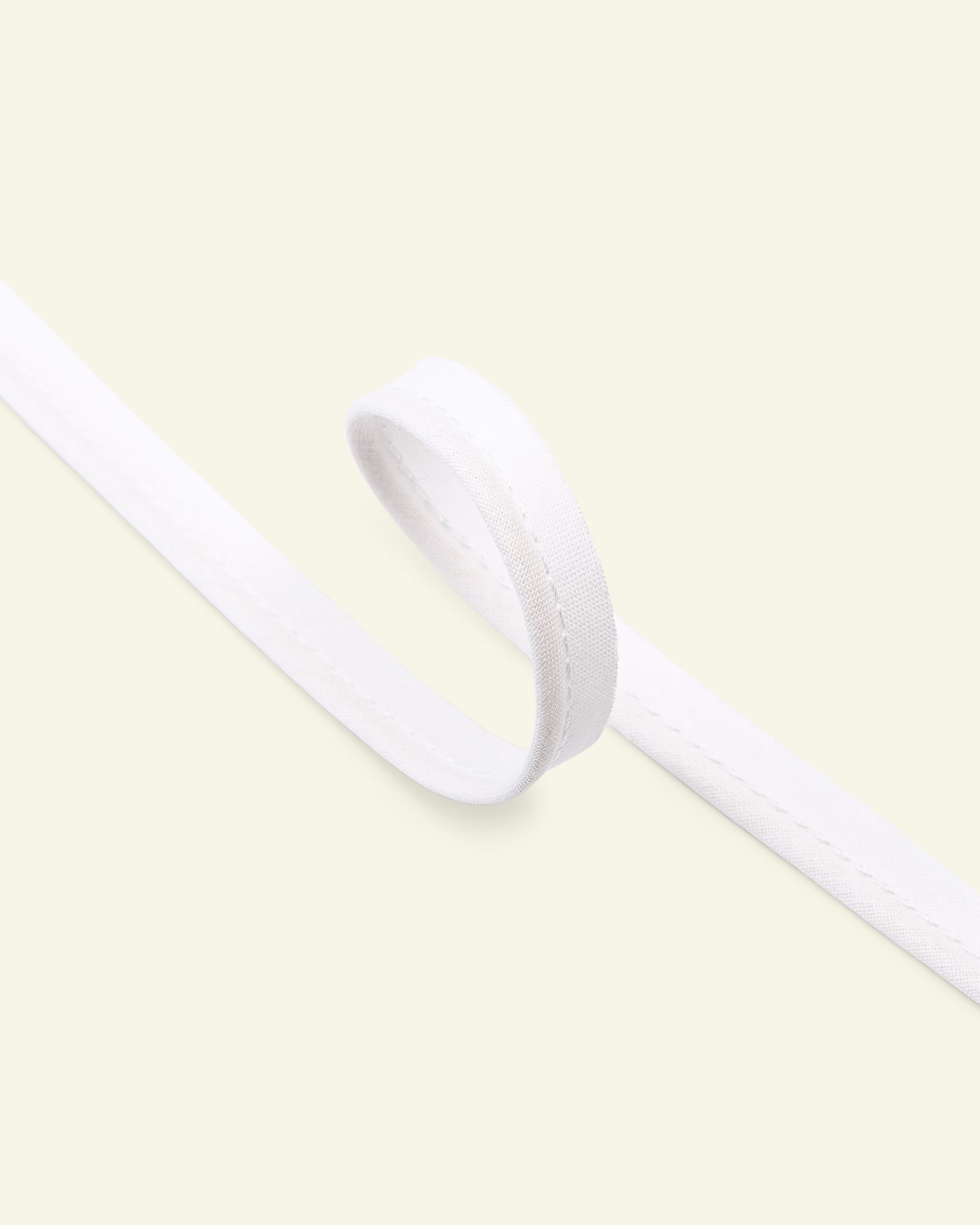 Piping ribbon cotton 4mm white 5m 71001_pack