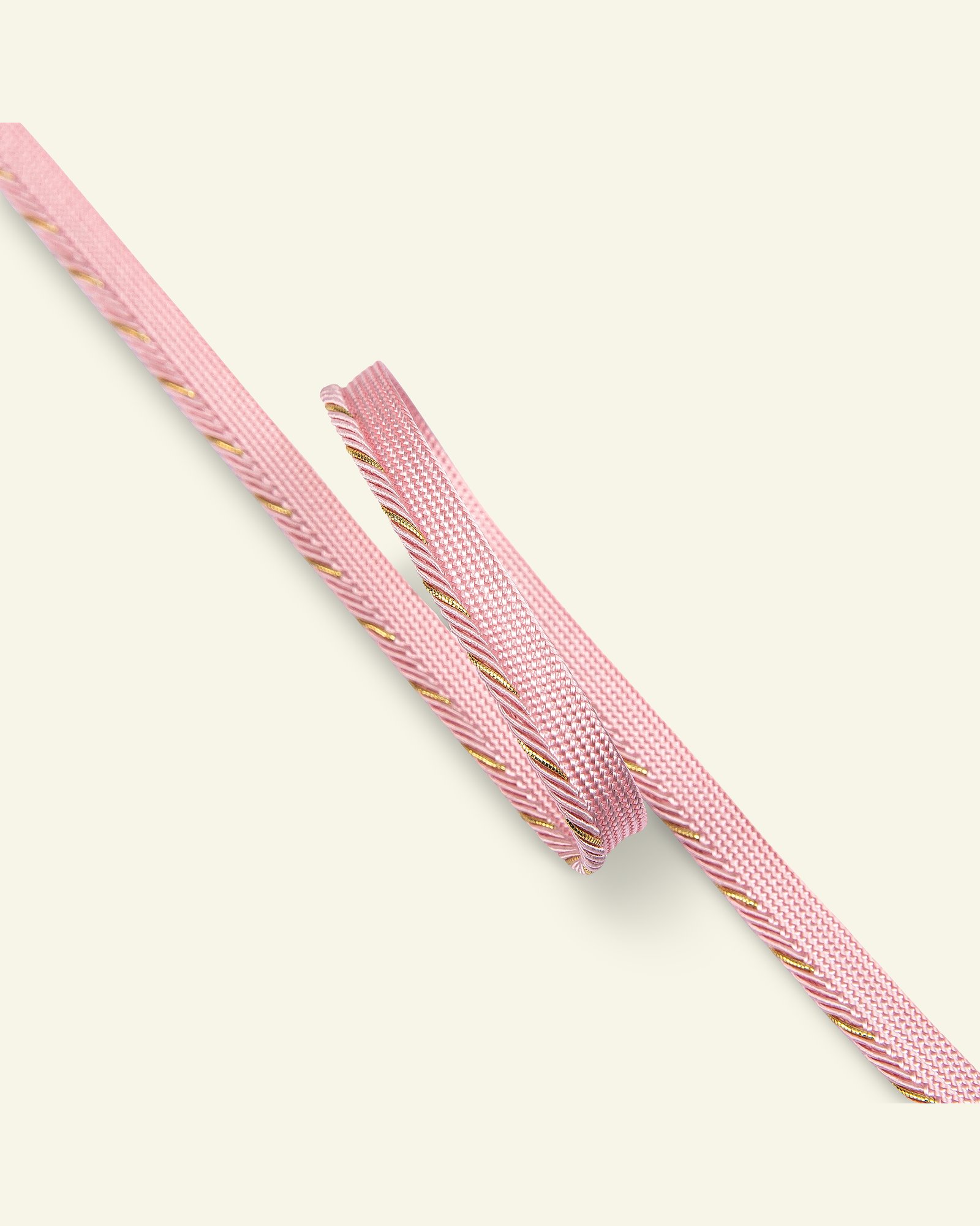 Pipingbånd 3mm rosa/guld lurex 3m 71152_pack