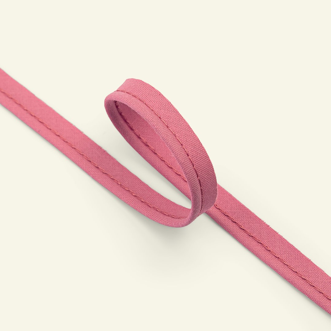 Billede af Pipingbånd bomuld 4mm klar rosa 5m