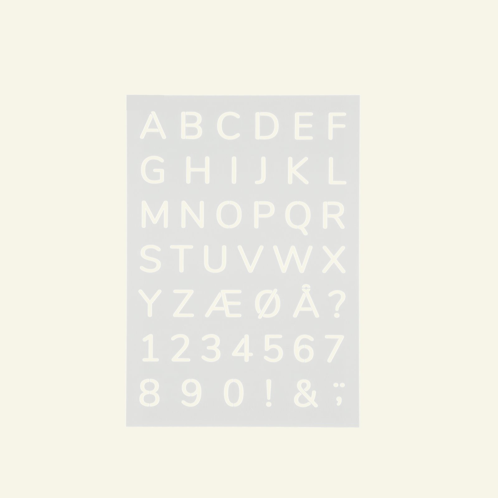 Plast stencil alfabet 15x21cm 29151_pack
