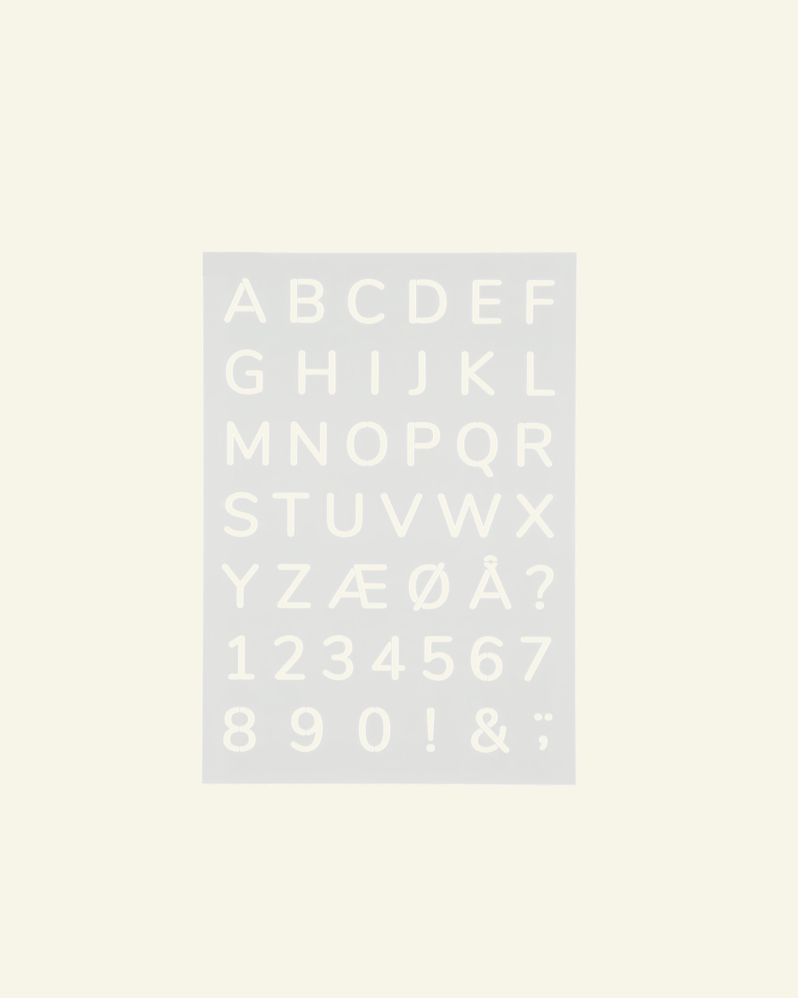 Plaststencil alfabet 15x21cm 29151_pack