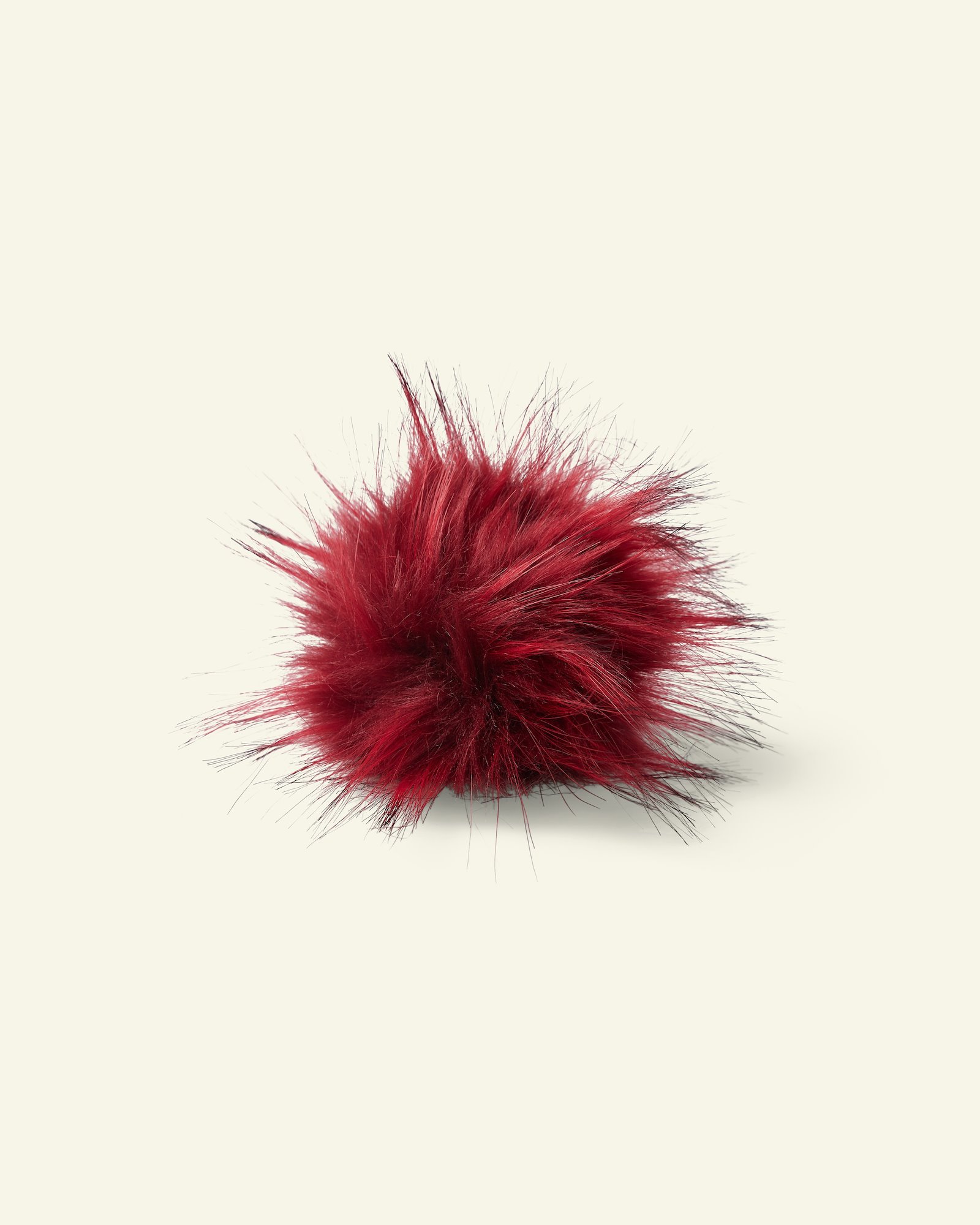 Pompon w/ela dia 12cm fake fur red 97005_pack