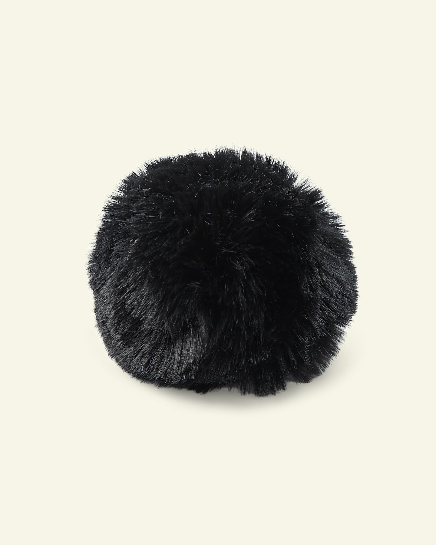Pompon w/elastic 10cm fake fur black 21503_pack