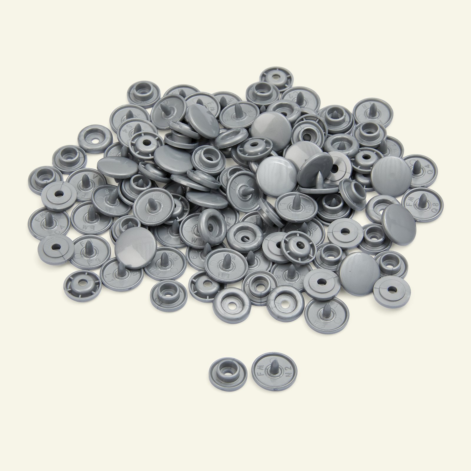 Prym trykknap 12,4mm sølvgrå 30stk 45067_pack