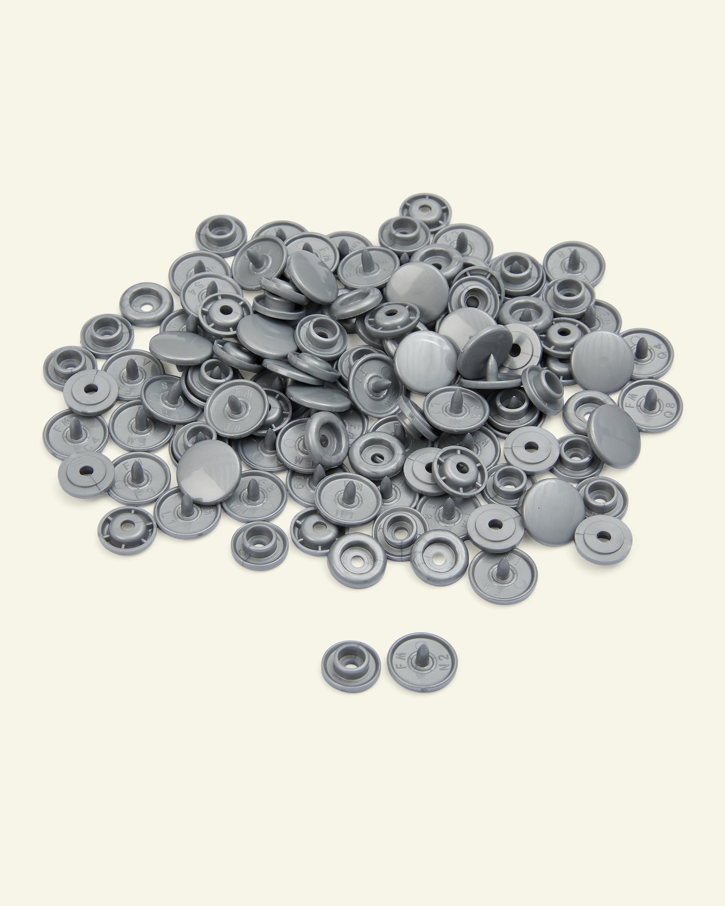 Prym trykknap 12,4mm sølvgrå 30stk 45067_pack