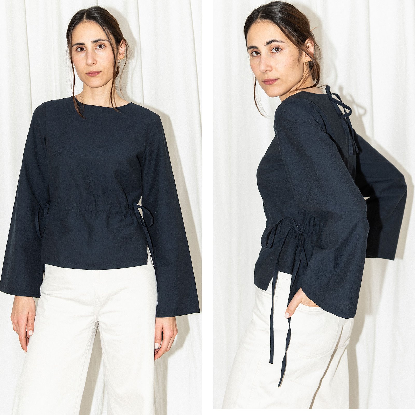 Puff and Pencil mønster "Tie waist blouse + Cone sleeve" 1100302_pack_c.jpg