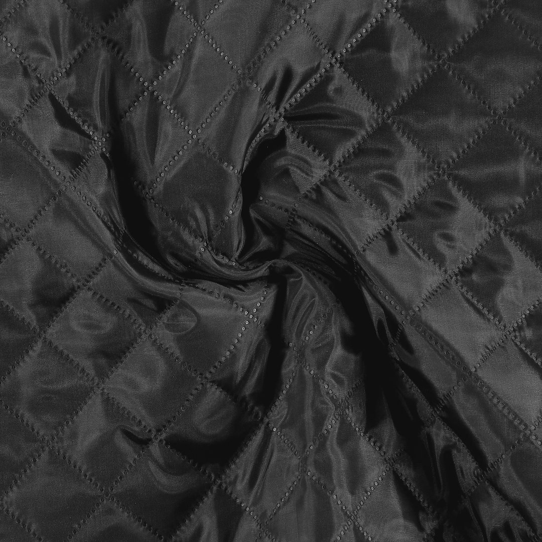 Billede af Quilt polyester sort punkt svejst