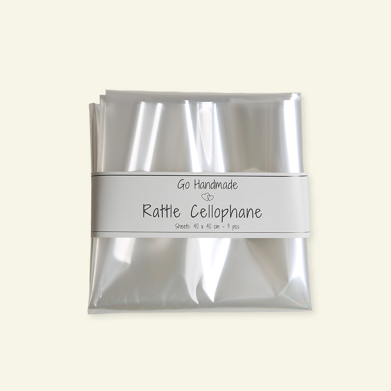 Rattle cellophane 40x40cm 3 sheets 39204_pack
