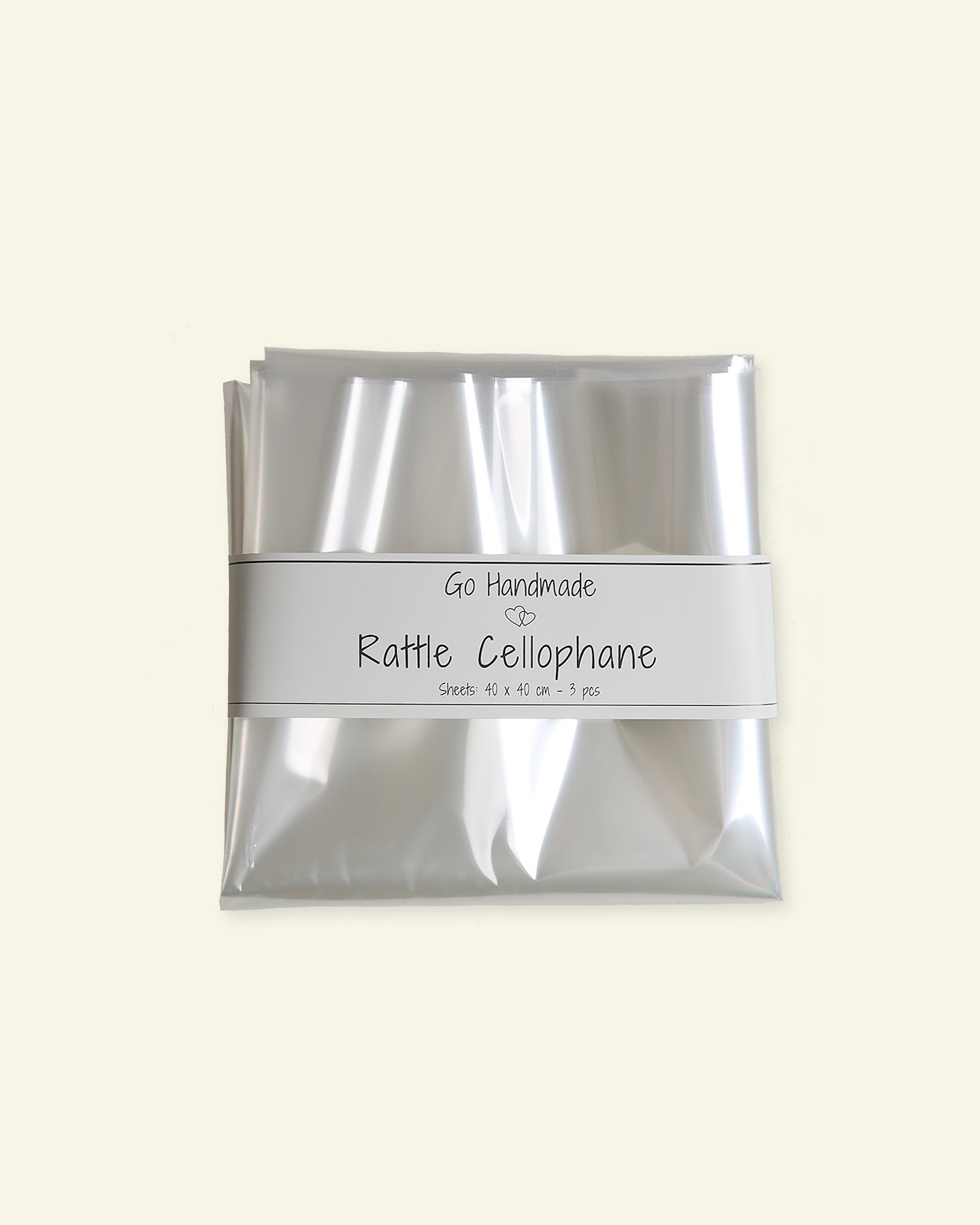 Rattle cellophane 40x40cm 3 sheets 39204_pack
