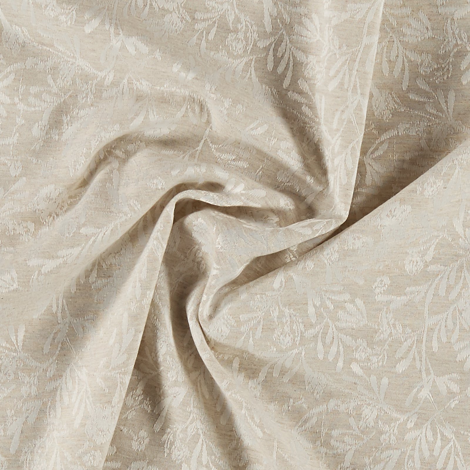 Recycled jacquard linen look w flowers 803853_pack
