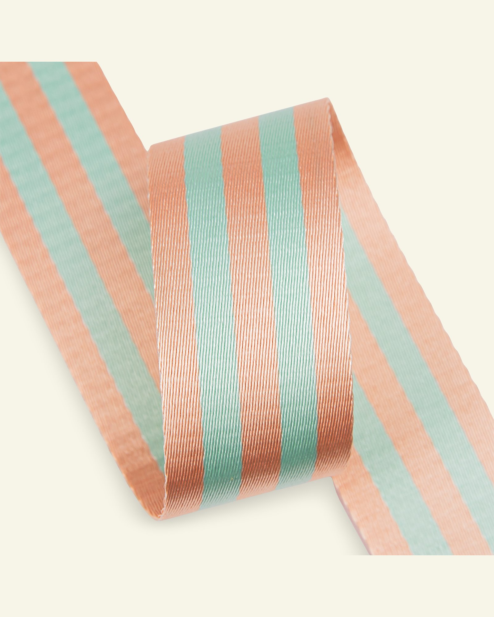 Ribbon stripes 38mm coral/light mint 2m 82400_pack