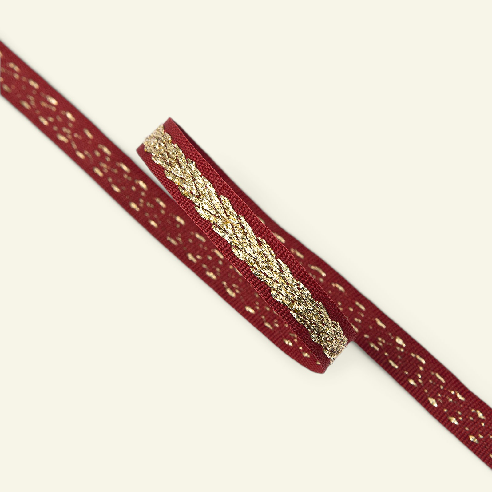 Ribbon woven 10mm dark warm red 3m 22289_pack