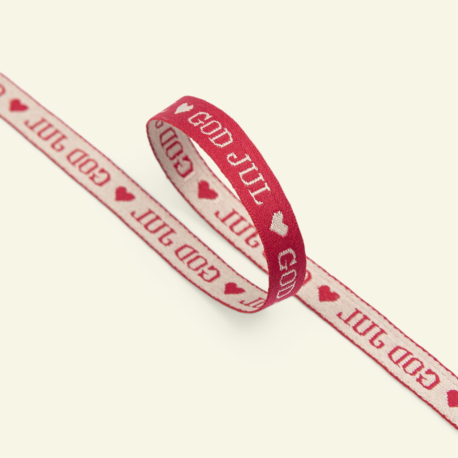 Ribbon woven 10mm "God Jul" red/sand 3m 20688_pack.png