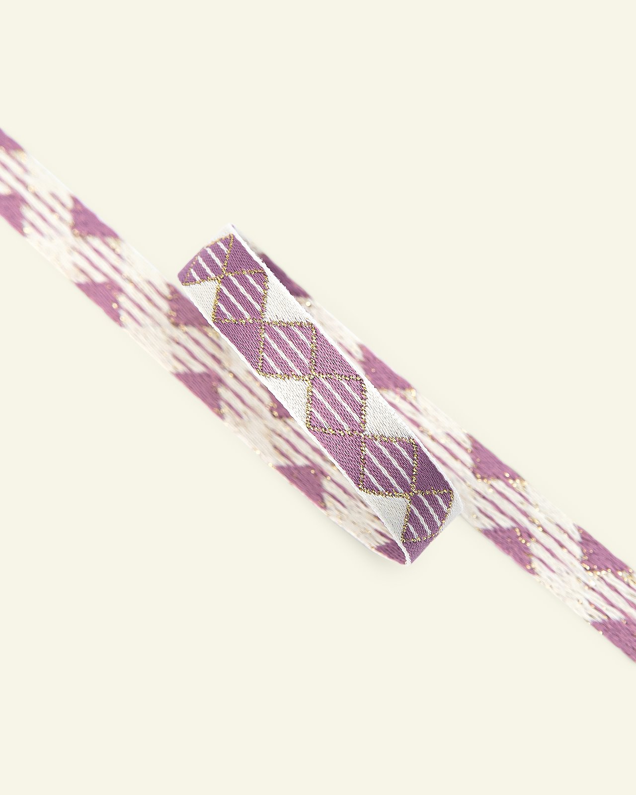 Ribbon woven 12mm white/light purple 3m 22359_pack