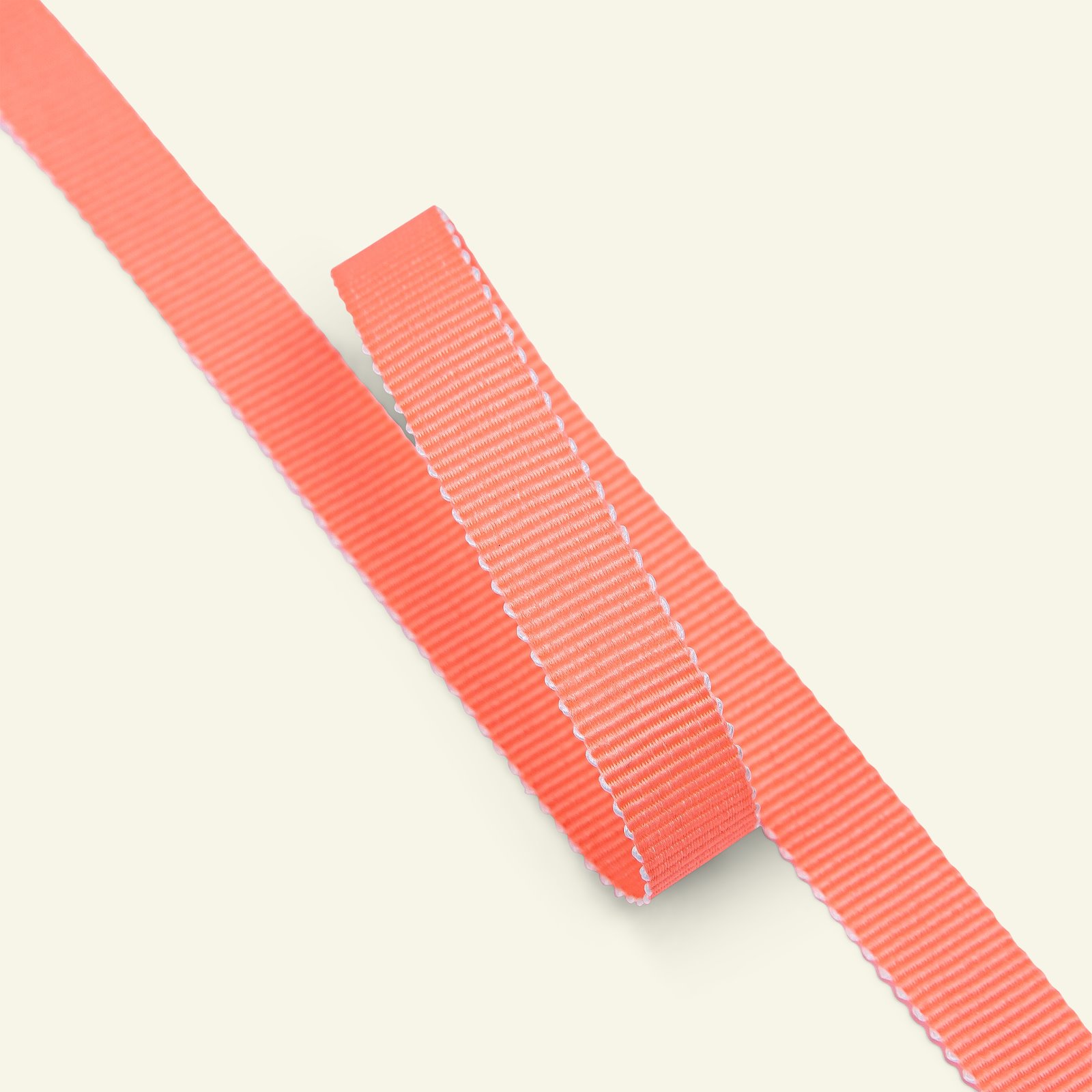 Ribbon woven 13mm neon coral 3m 21401_pack