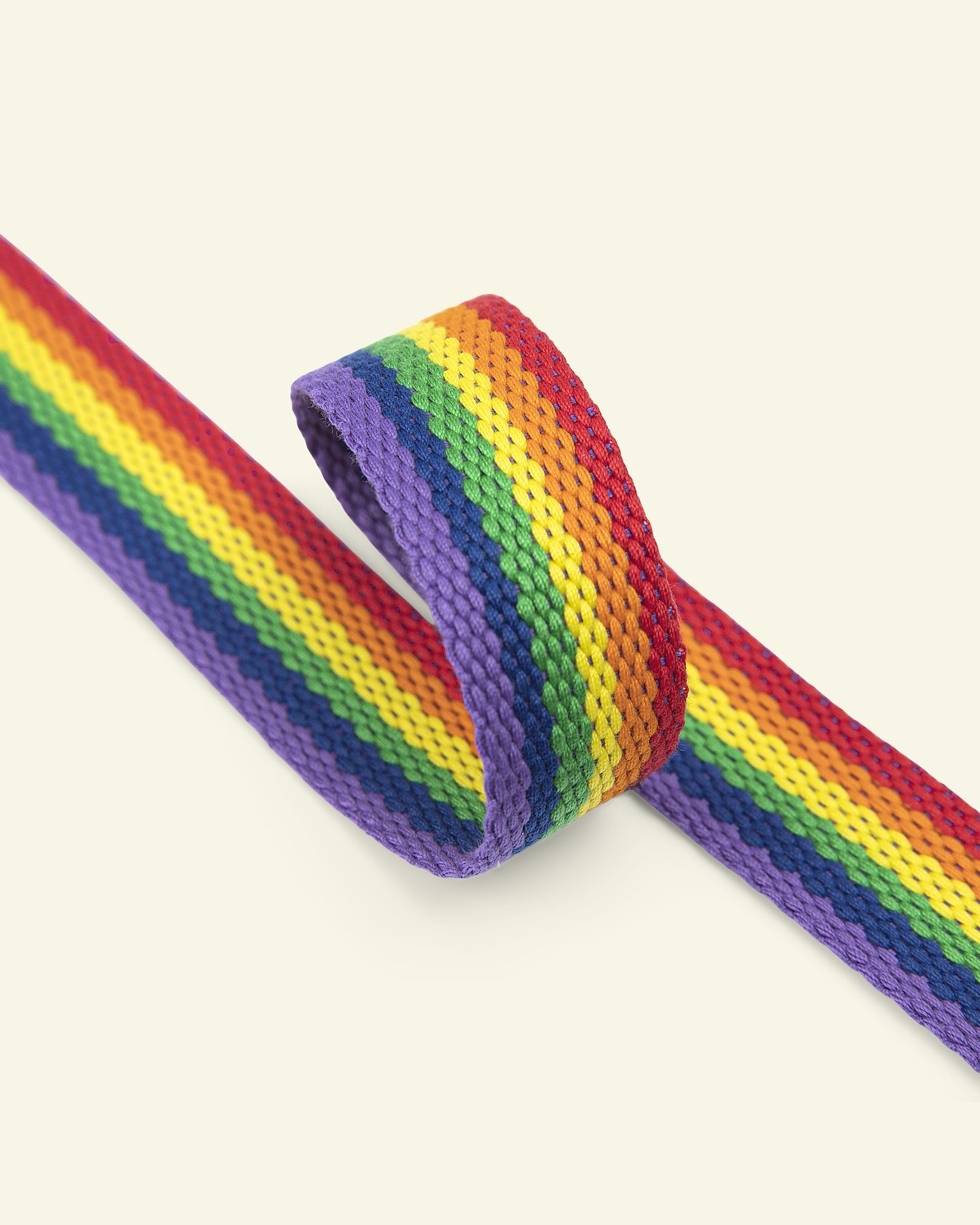 Ribbon woven 25mm rainbow stribed 3m 22612_pack