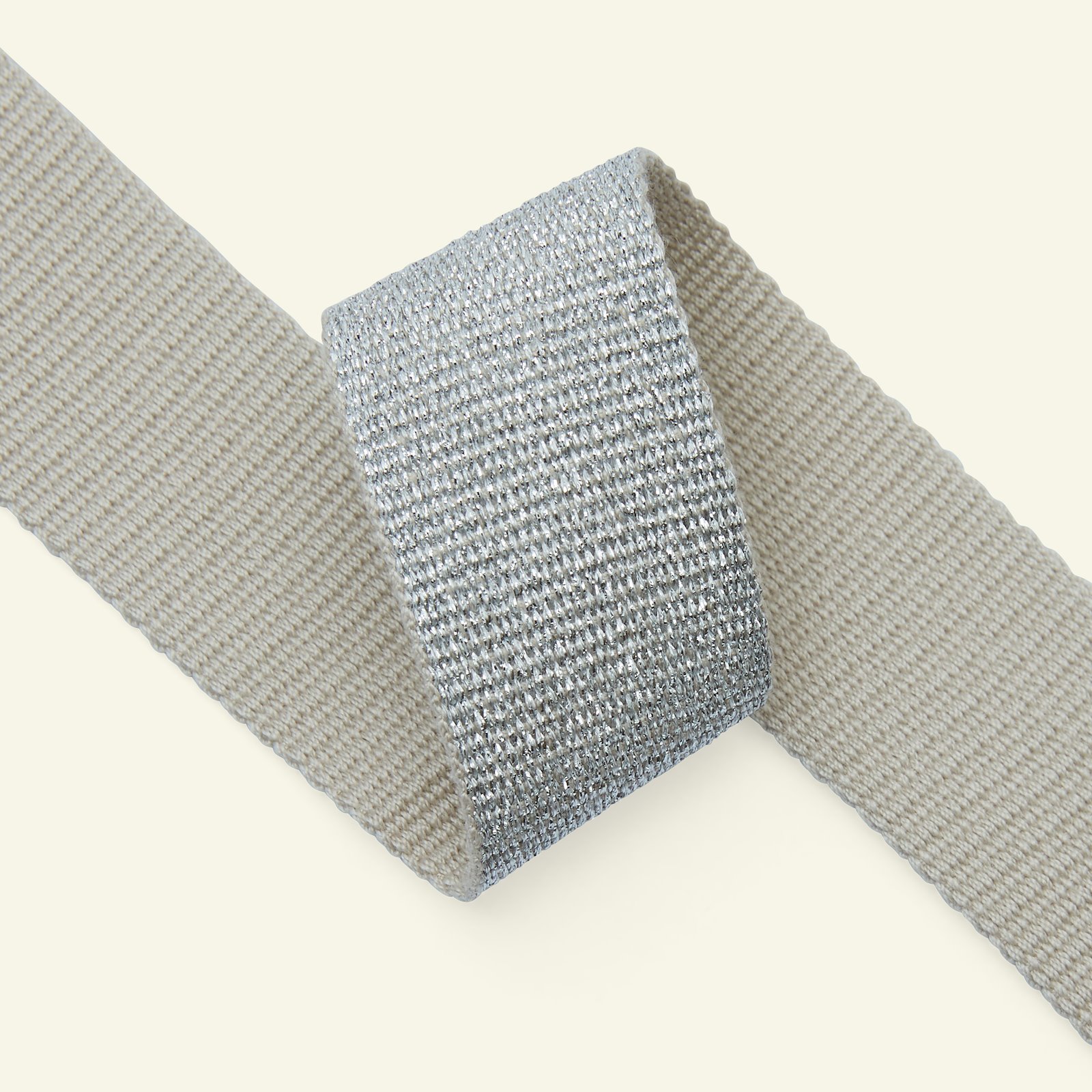Ribbon woven 32mm l. grey/silver col. 3m 21367_pack