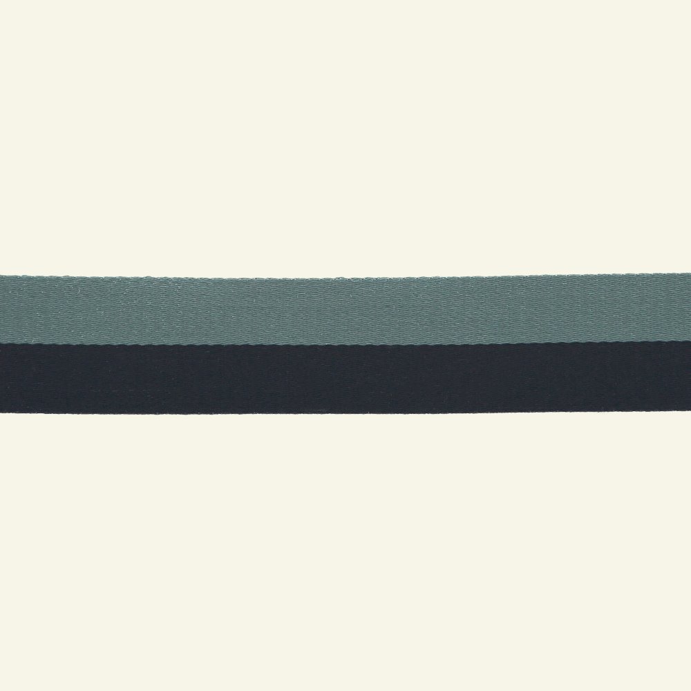 Ribbon woven 38mm aqua/navy 2m 21356_pack
