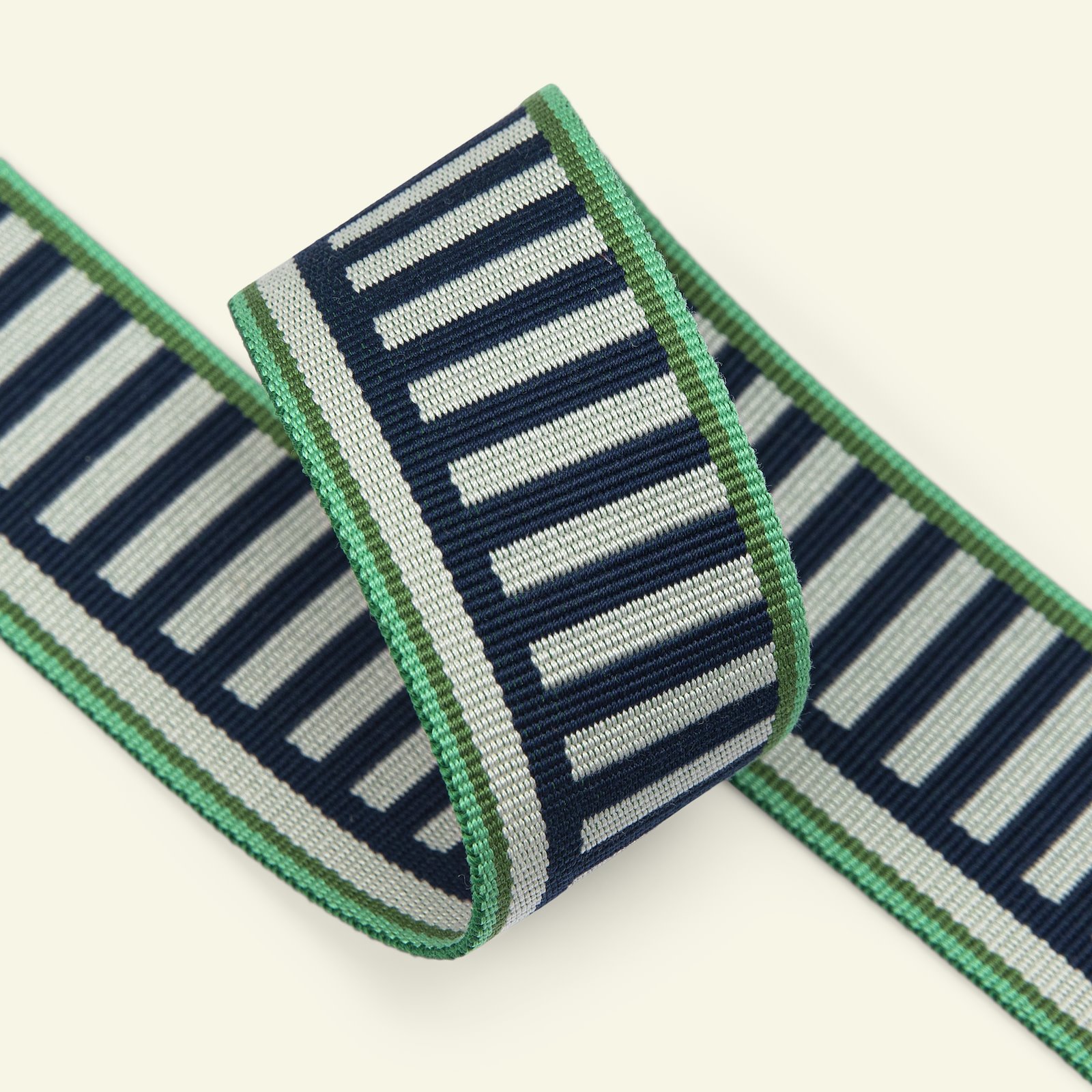 Ribbon woven 38mm green/blue/white 2m 22418_pack