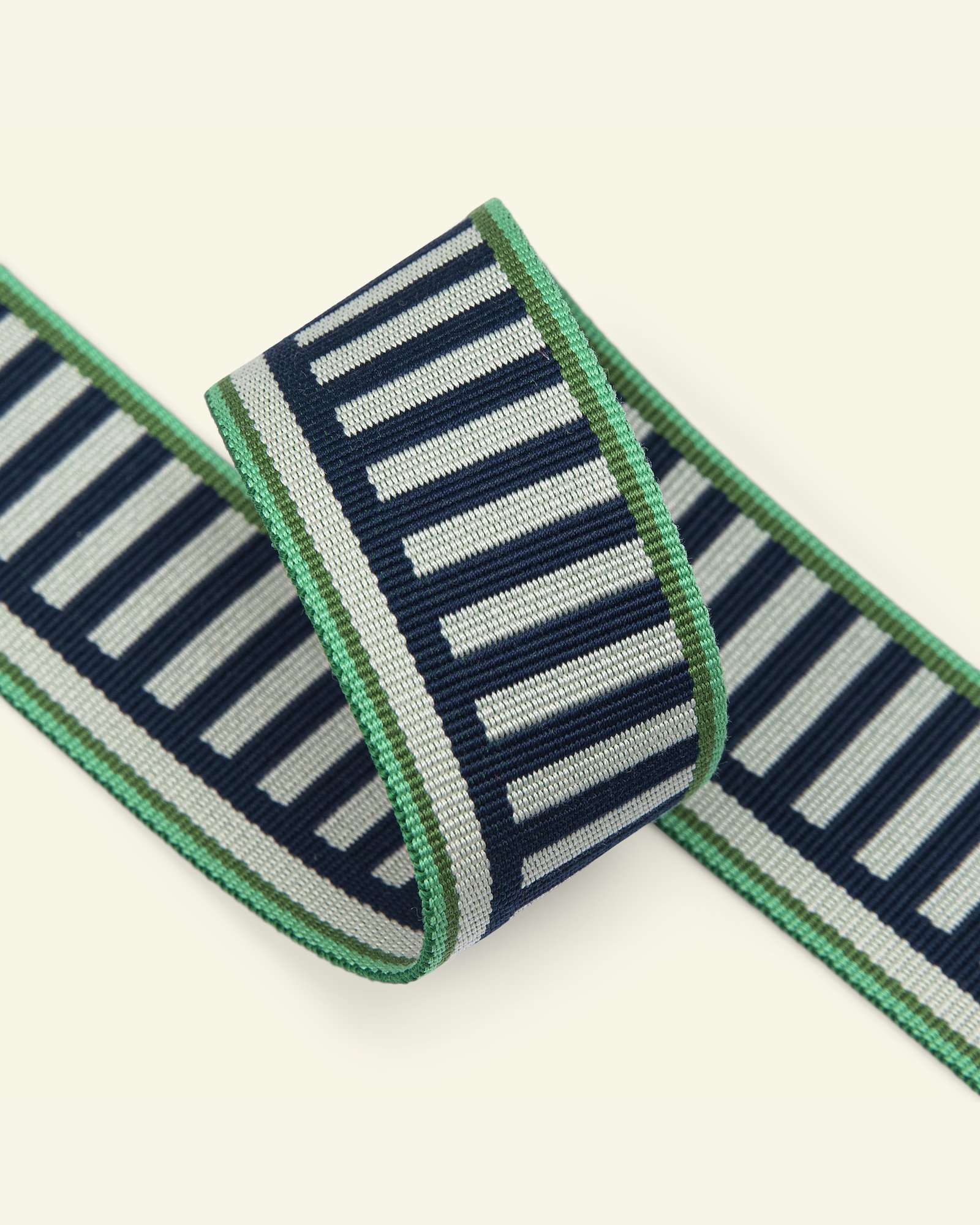 Ribbon woven 38mm green/blue/white 2m 22418_pack