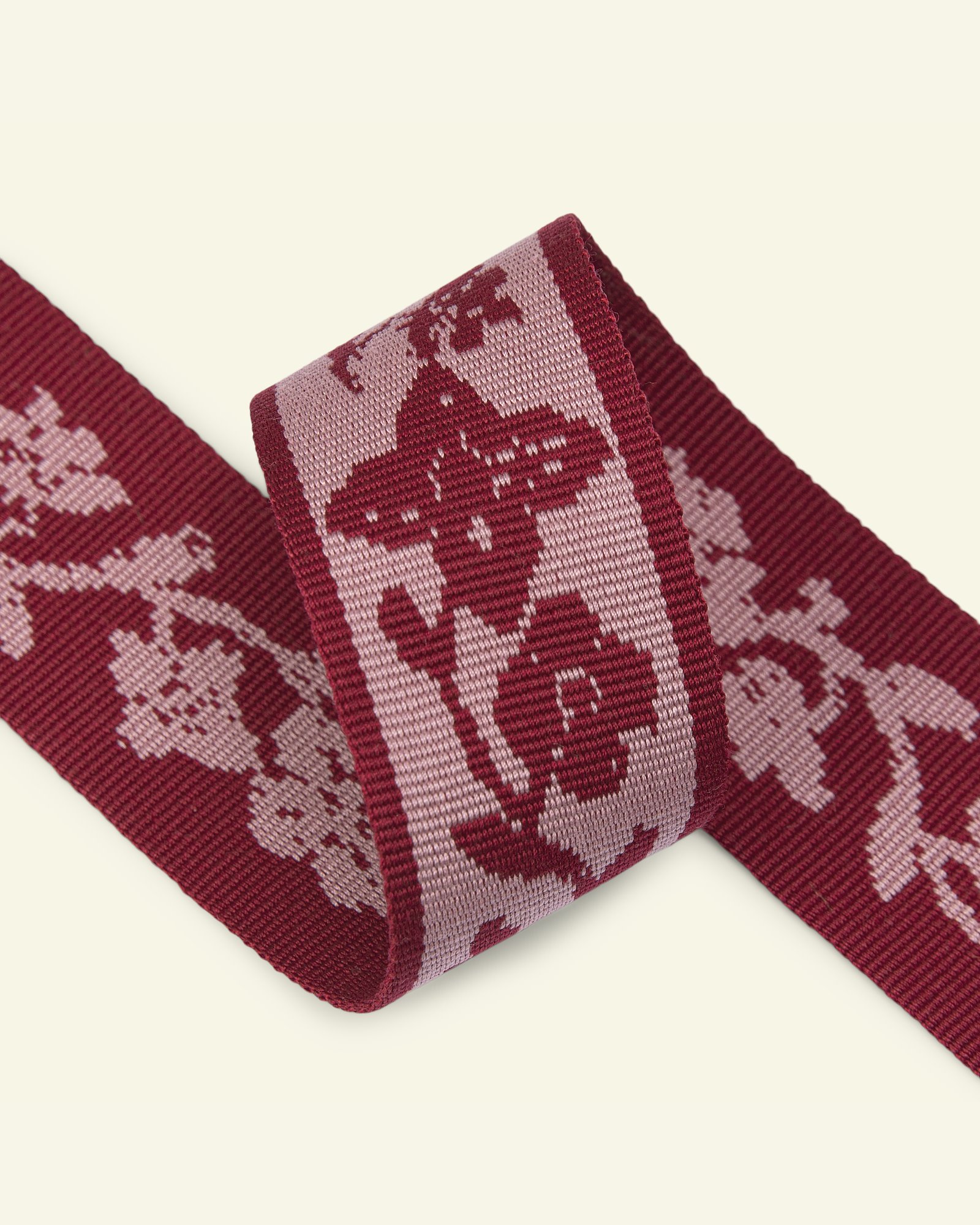 Ribbon woven 40mm dark red/rose 2m 22435_pack