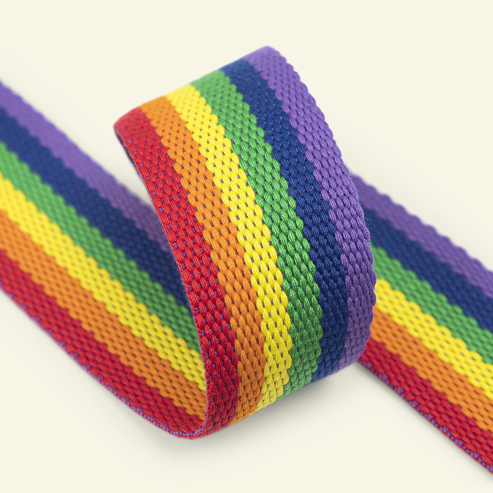 Ribbon woven 40mm rainbow striped 3m 22613_pack