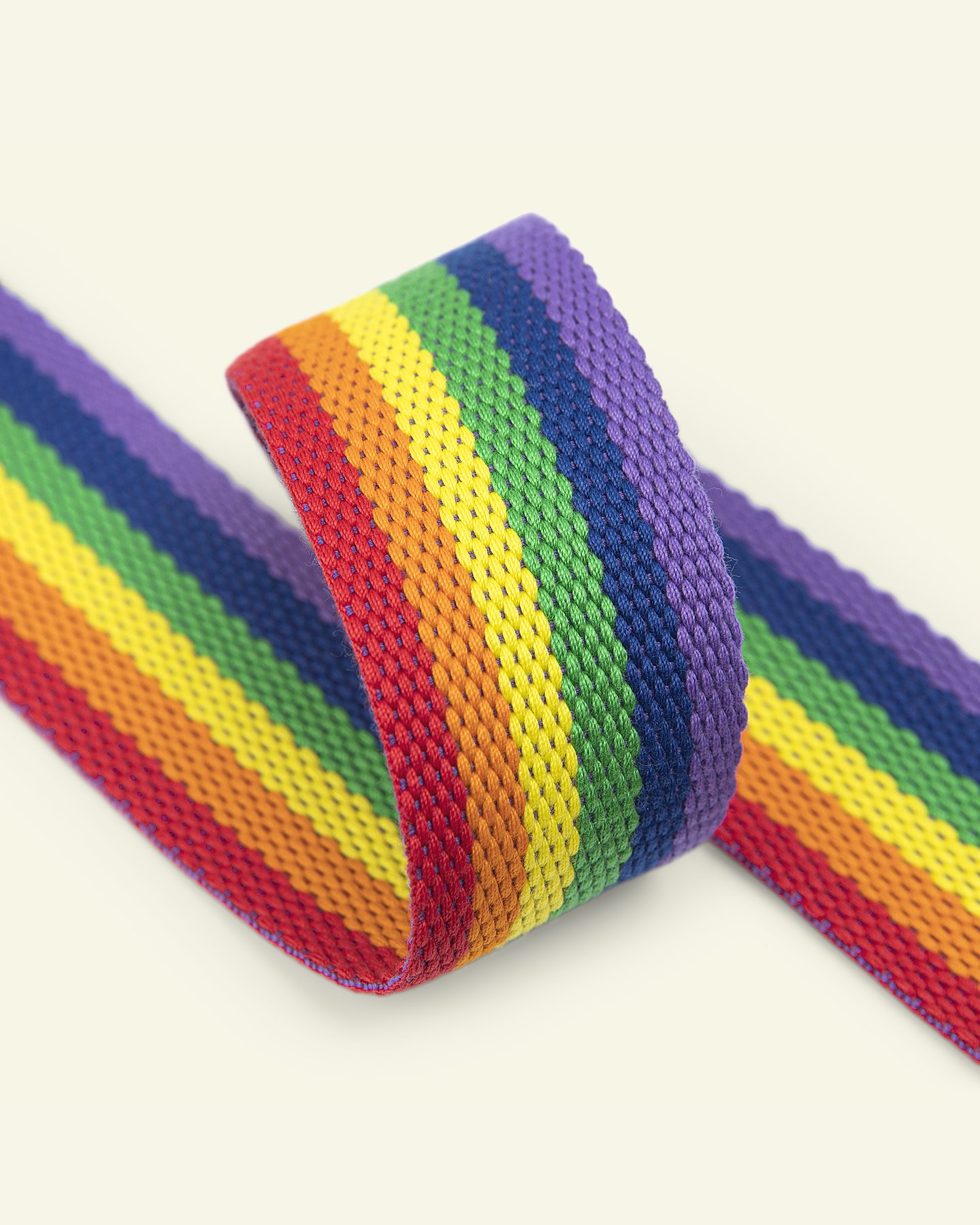 Ribbon woven 40mm rainbow striped 3m 22613_pack