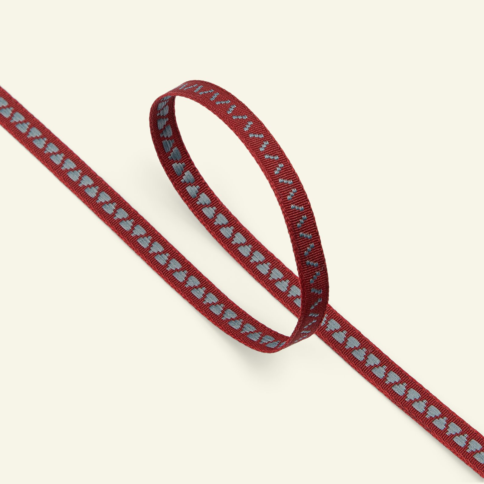 Ribbon woven 7mm dark red 3m 22253_pack