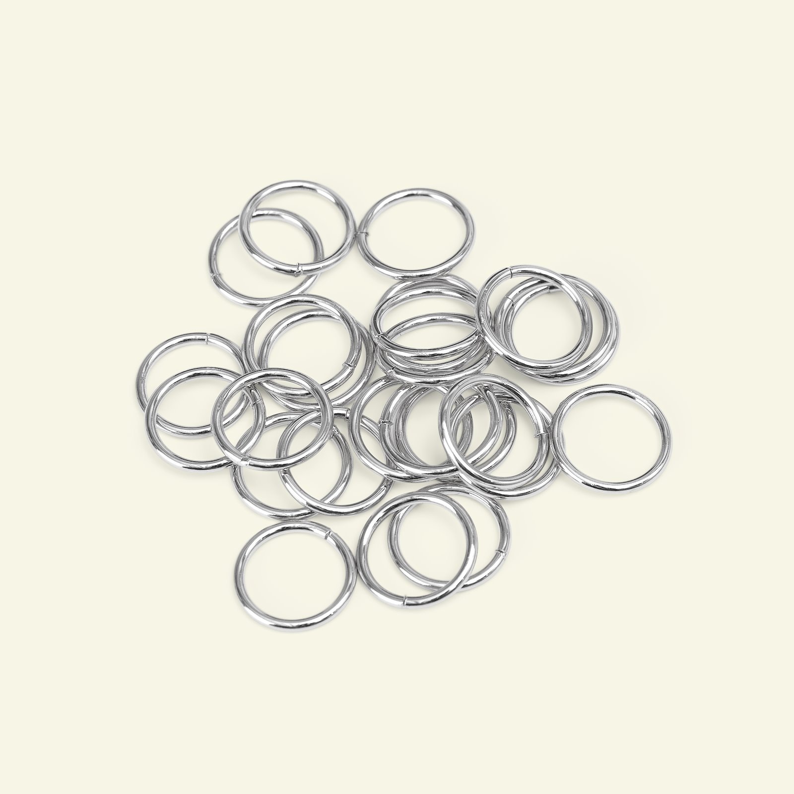 Ring metal 15/12mm silver 25pcs 40601_pack