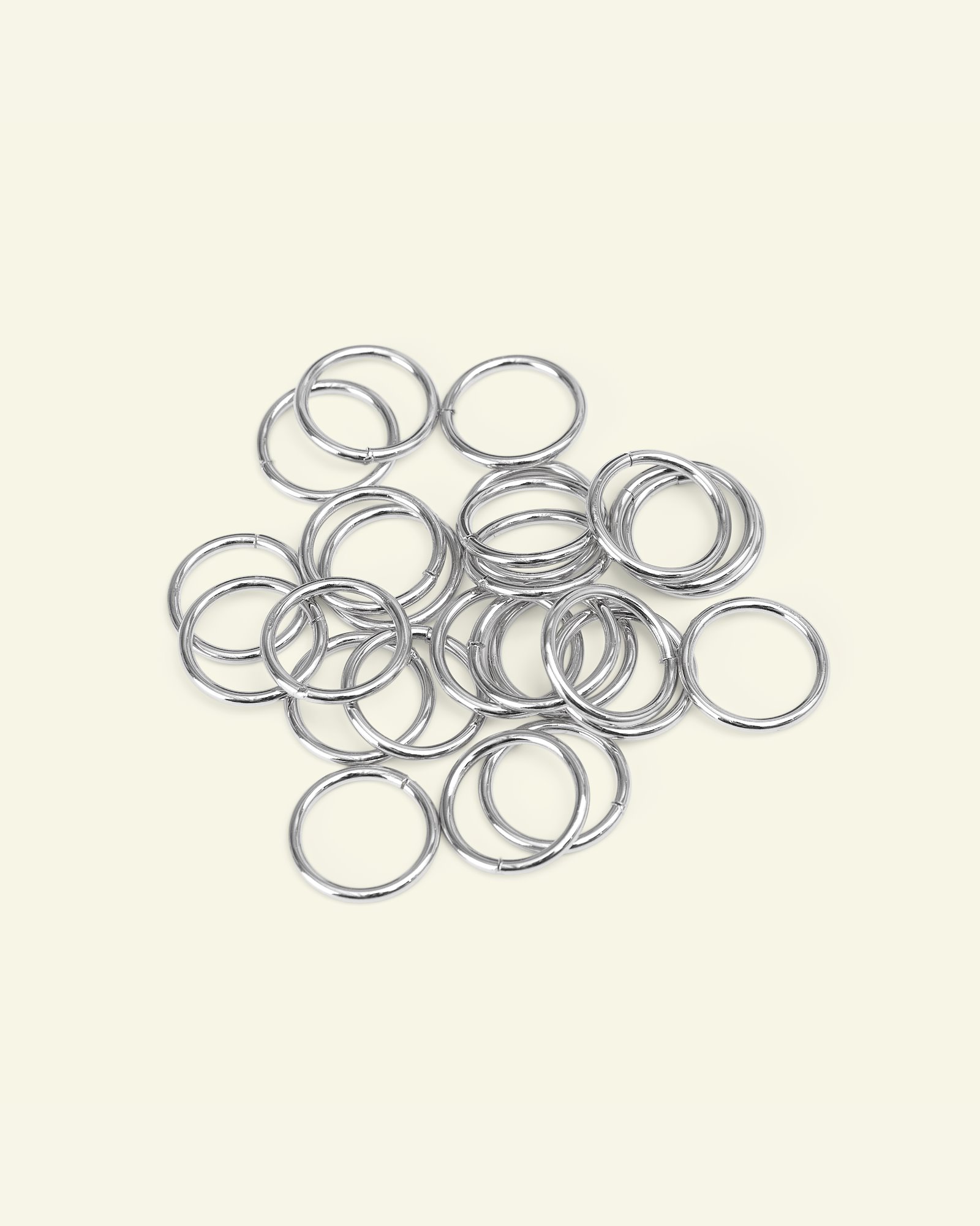 Ring metal 15/12mm silver 25pcs 40601_pack
