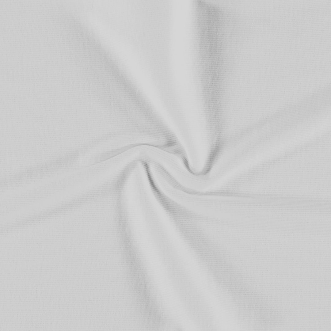 Billede af Rundstrikket rib 2x1 hvid