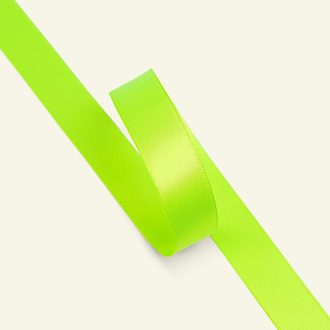 Billede af Satinbånd 15mm neon grøn 5m