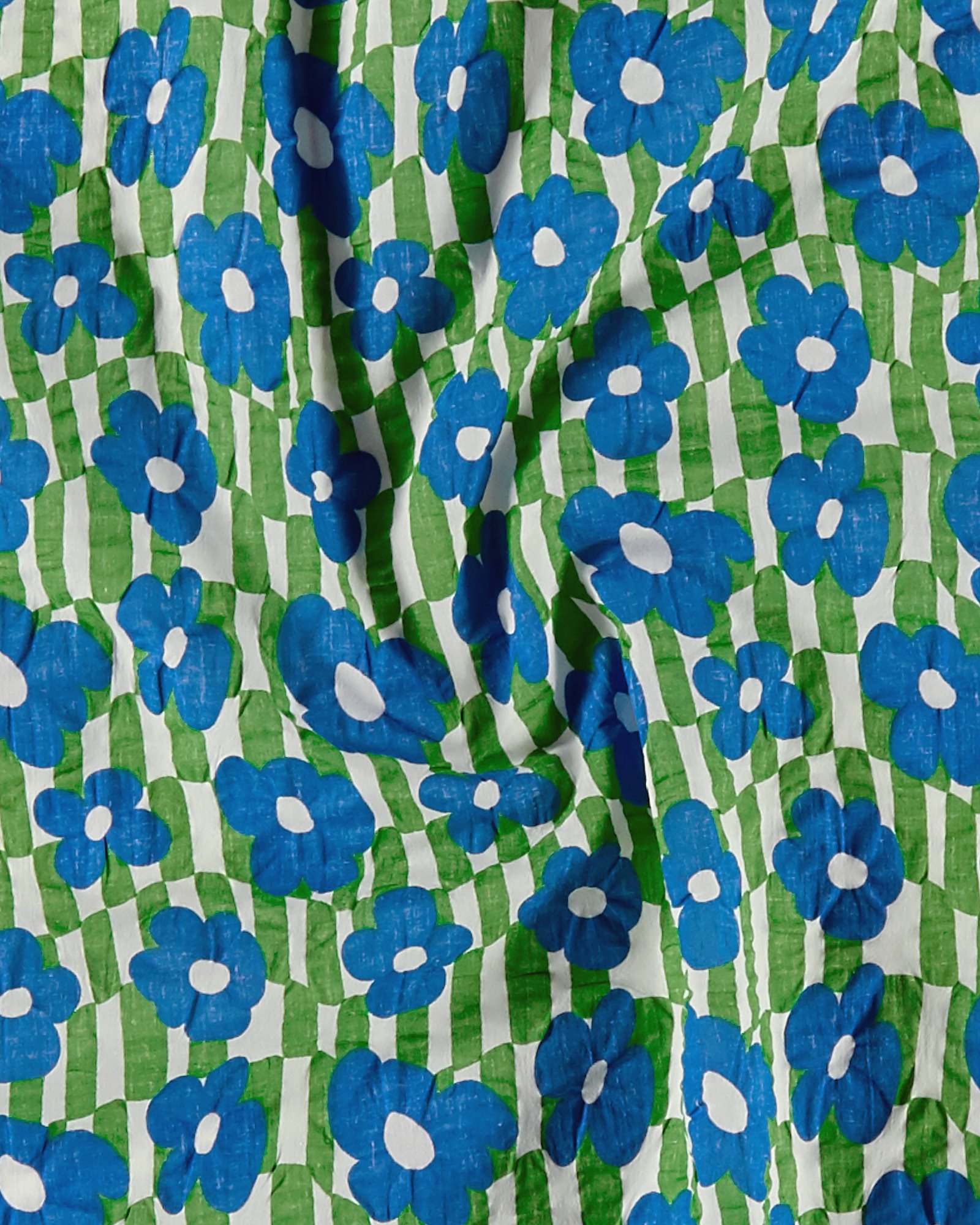 Seersucker blue and green flower stripe 580124_pack