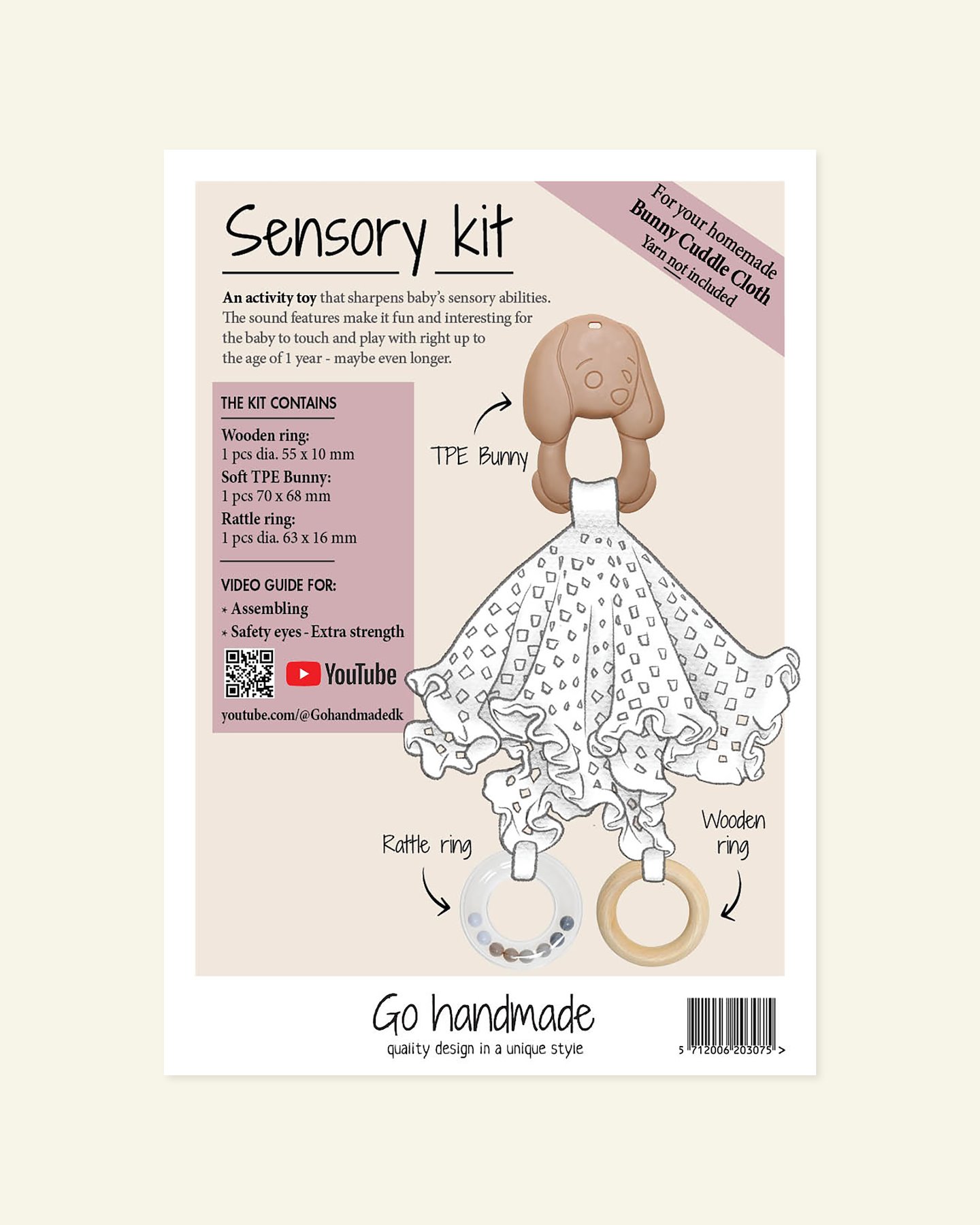 Sensoriskt kit - Kanin snuttefilt 39224_pack_b
