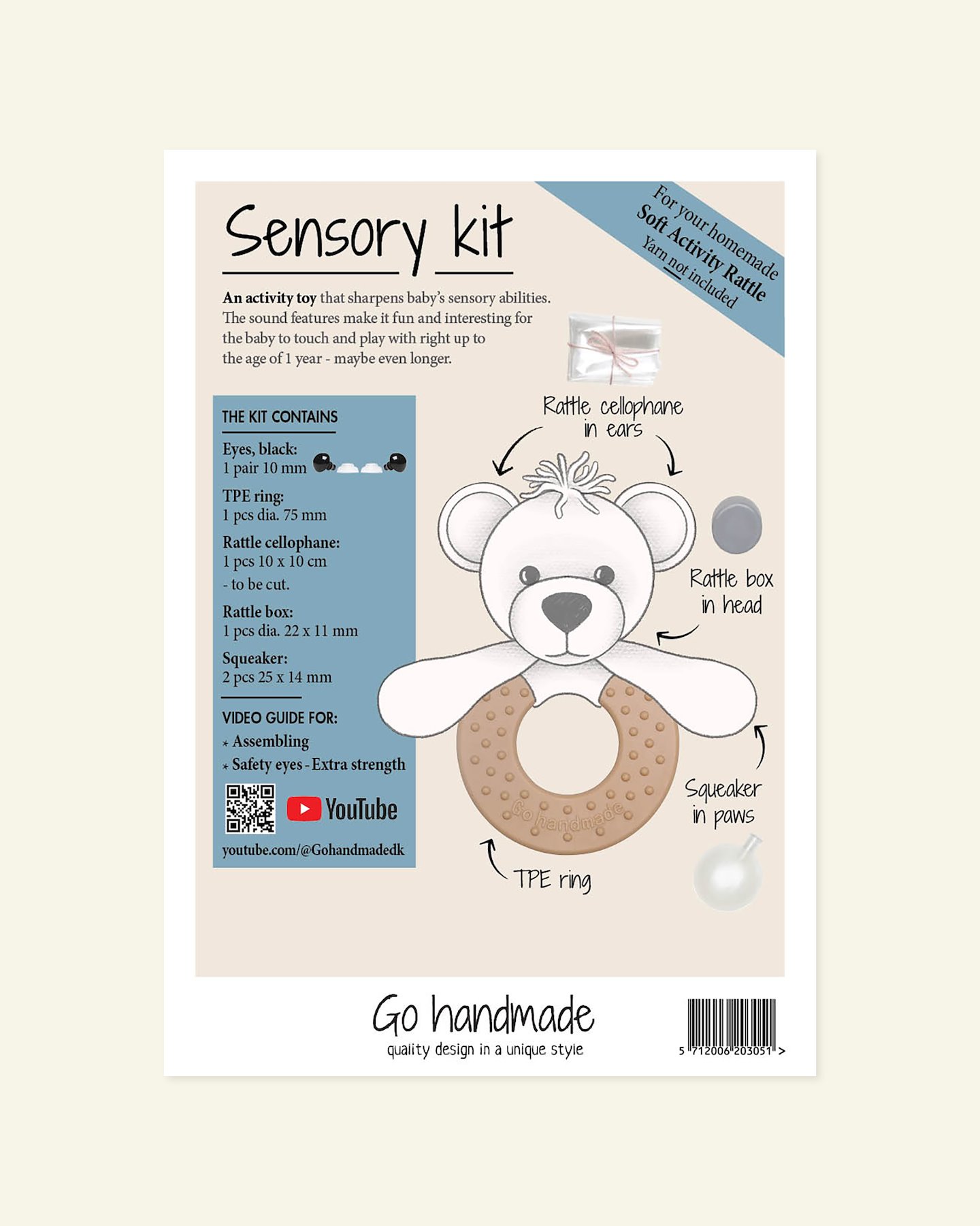Sensory kit - Soft activity rattle 39226_pack_b