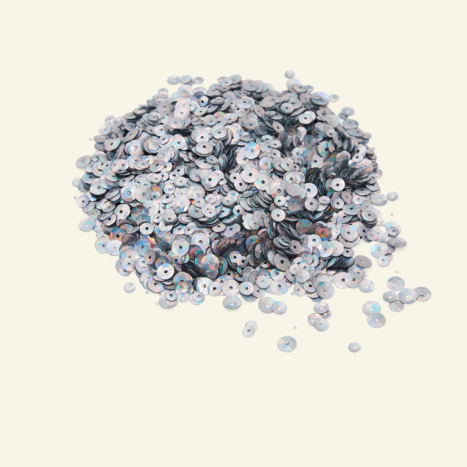 Sequins 4+5+6mm holograph. silver col30g 48924_pack