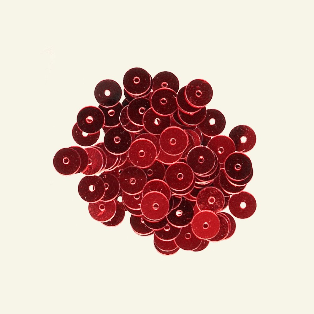 Sequins 6 mm red 10g 43711_pack