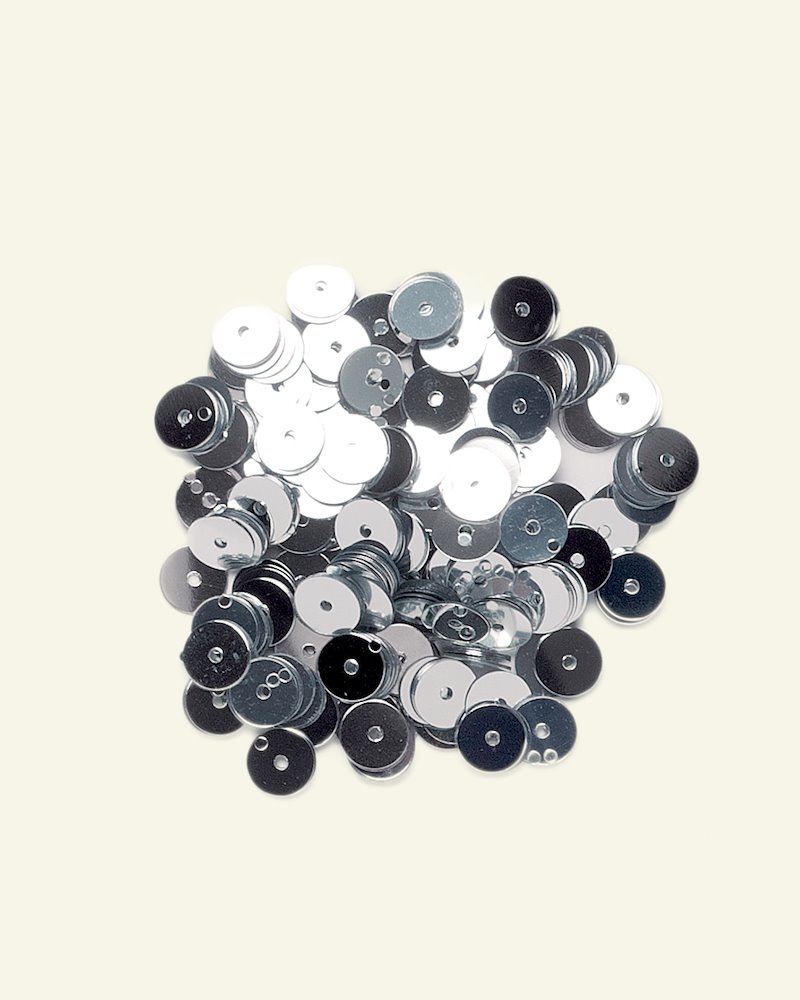Sequins 6 mm silver 10g 43788_pack