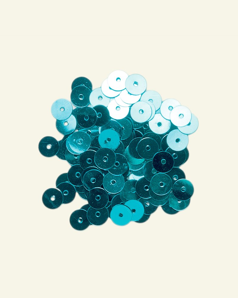 Sequins 6 mm turquoise 10g 43725_pack