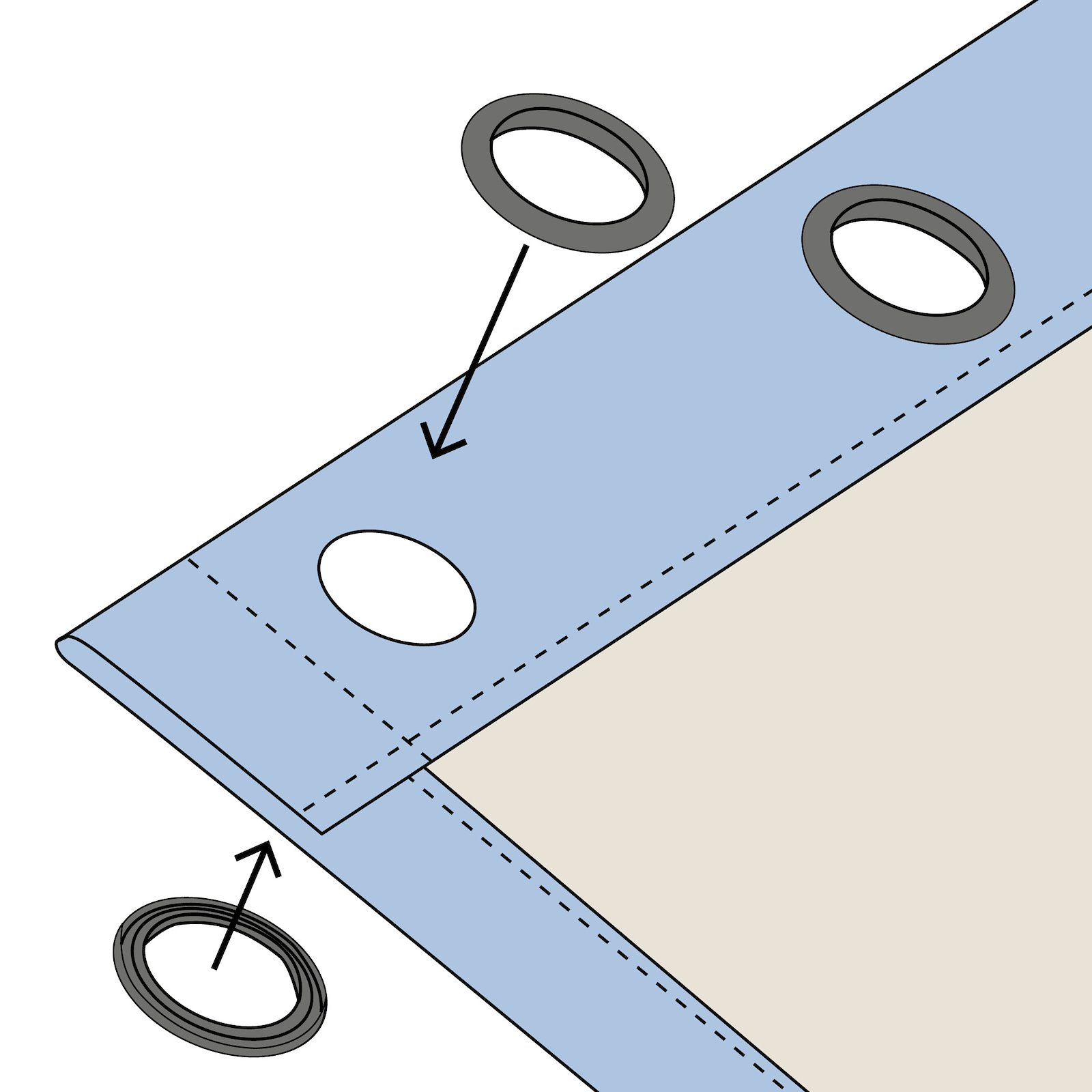 Sew-it-yourself: Curtain with eyelets DIY8048_step7.jpg