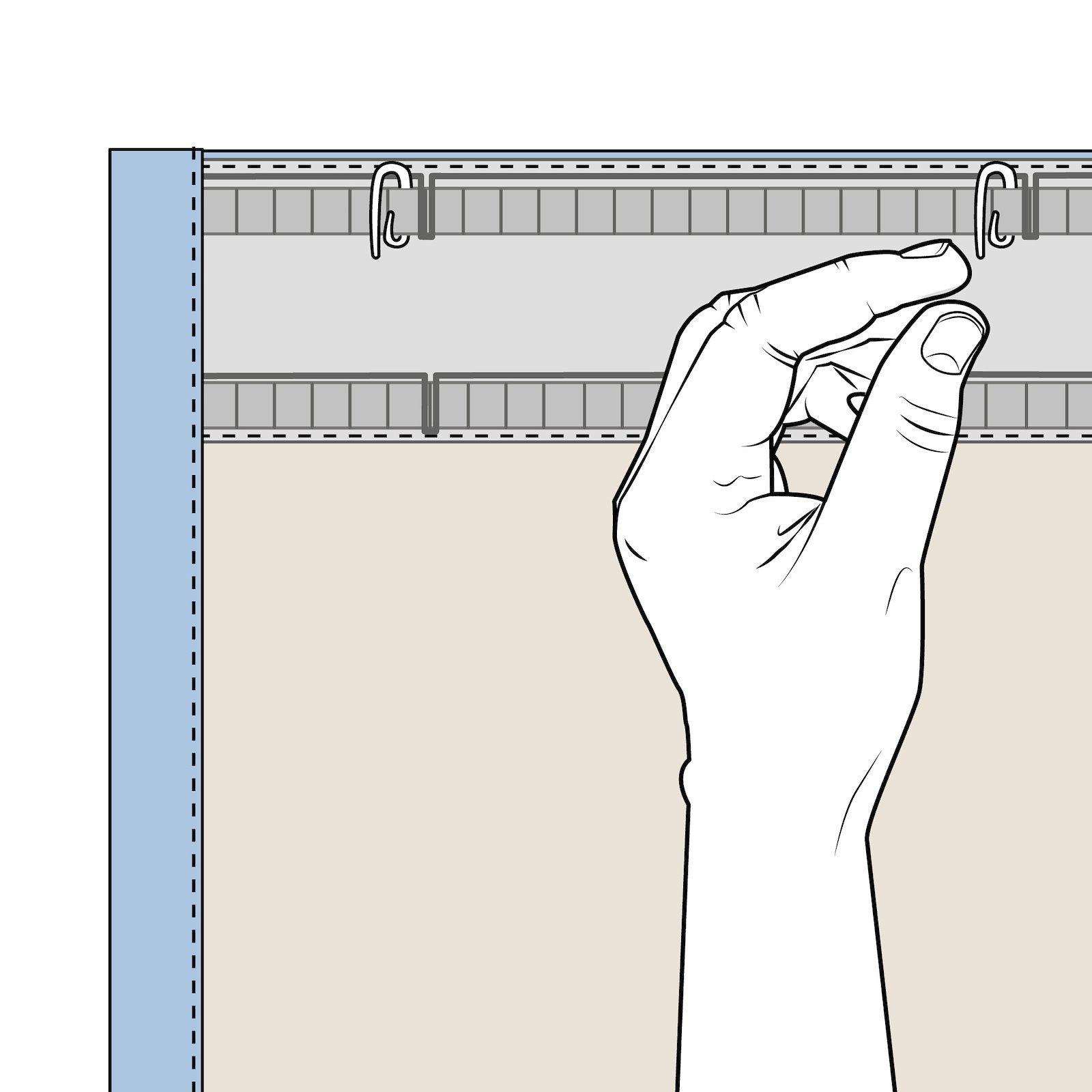 Sew yourself: Curtain with wave tape DIY8047_step8.jpg