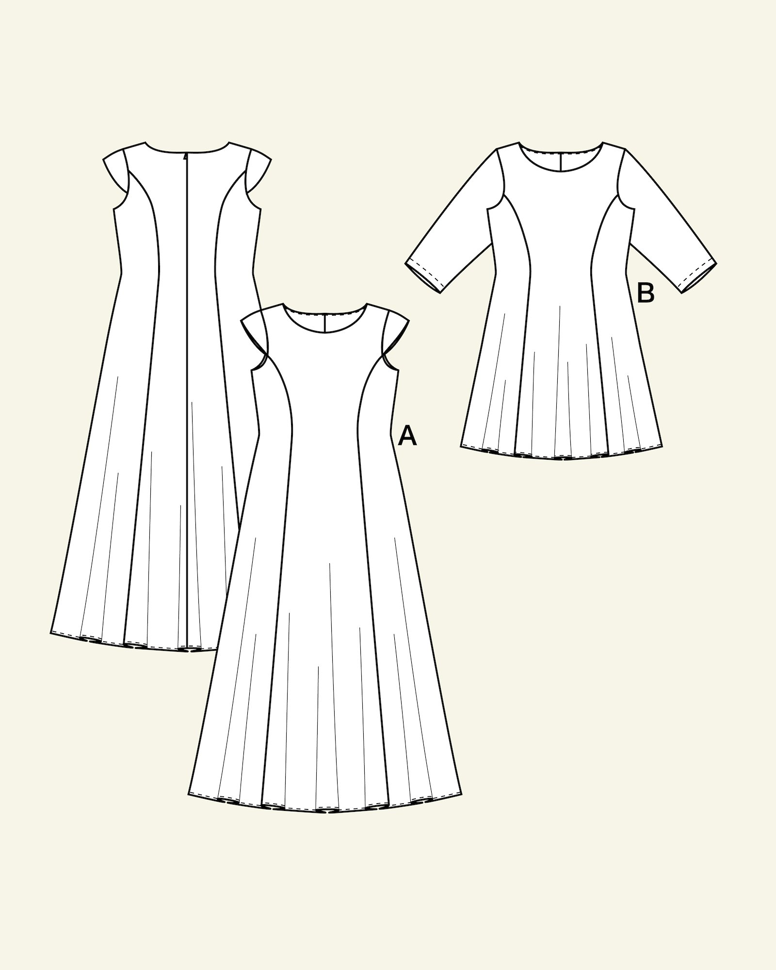Sewing pattern for Maxi dress, women size 34-46 p23128_pack