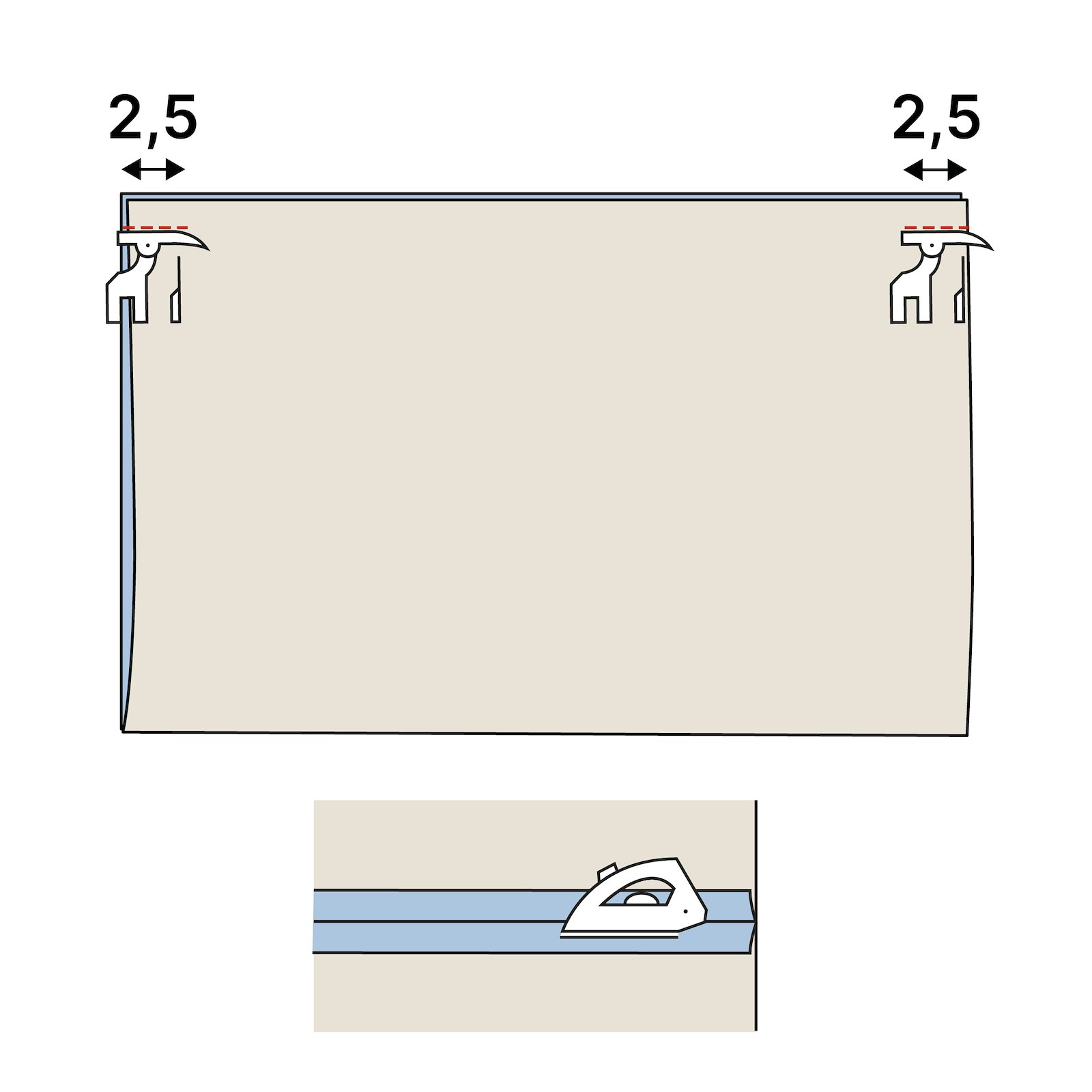 Sewing pattern: Headrest cushion cover DIY5021-step2.jpg