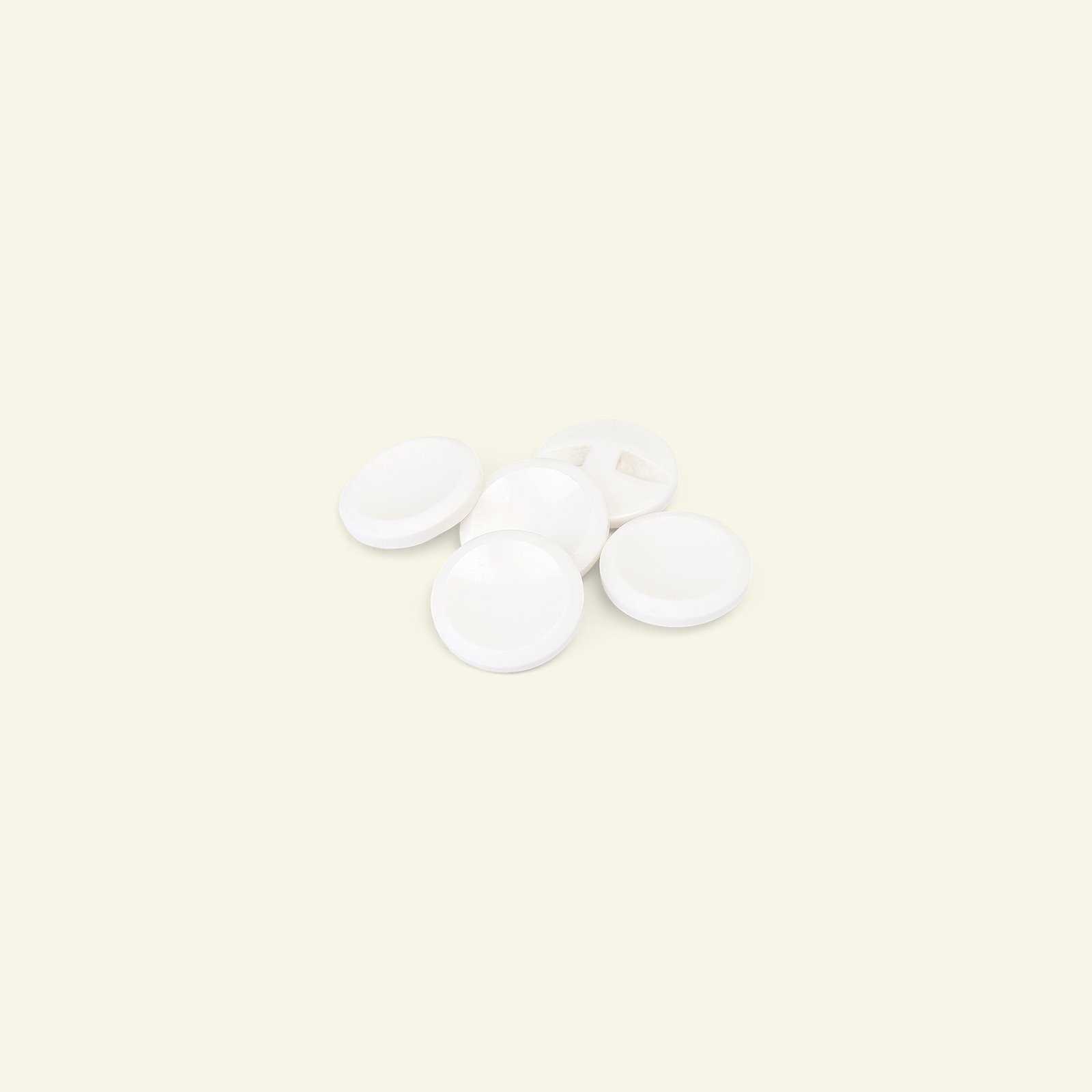 Shank button 15mm white 5pcs 33075_pack