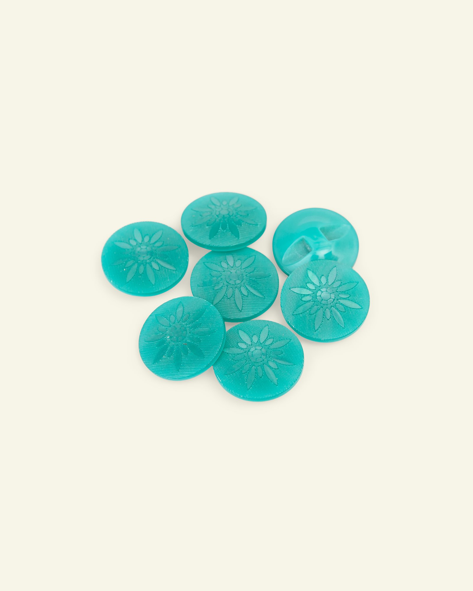 Shank button 20mm turquoise 7pcs 33322_pack