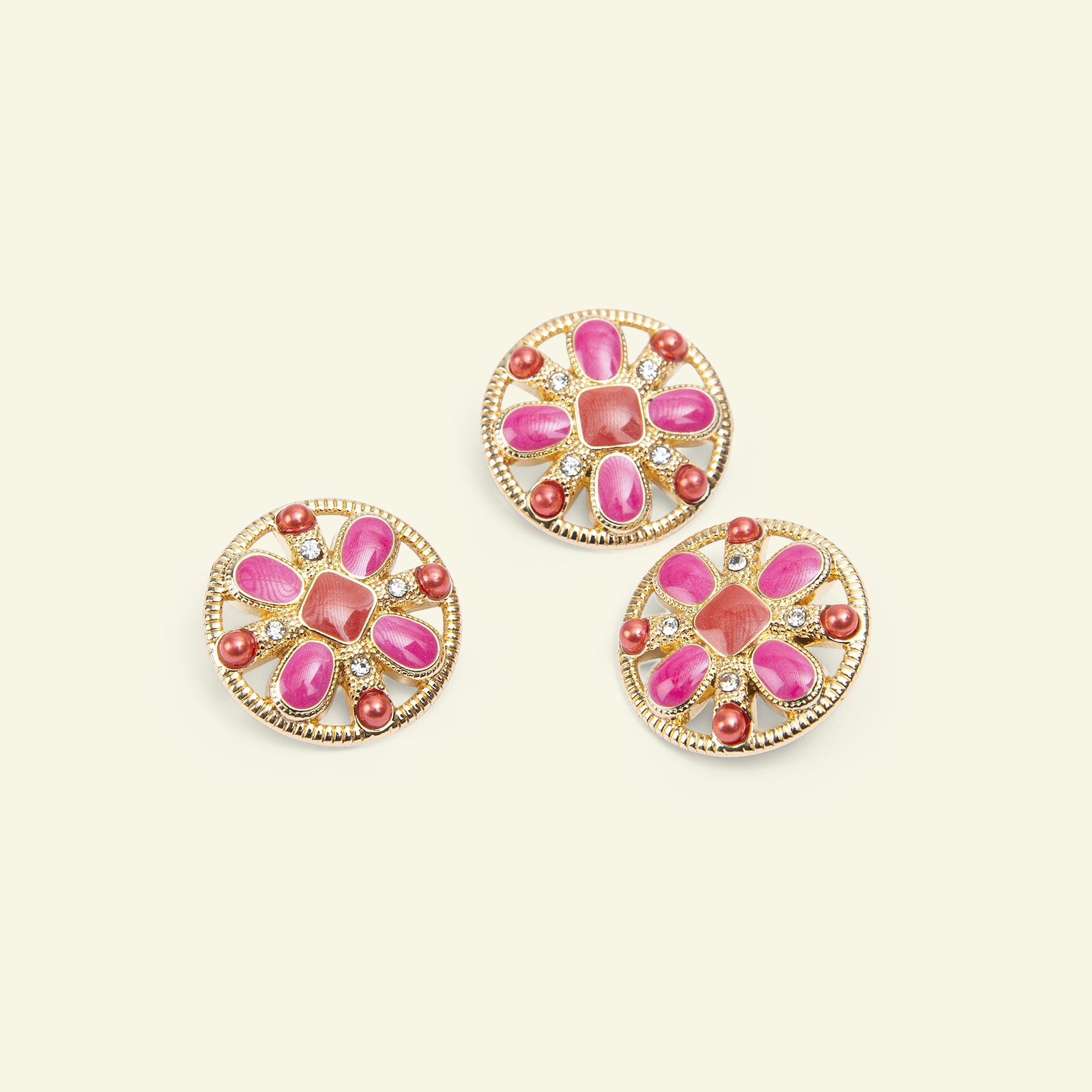 Shank button 23mm pink/red/gold col 3pcs 33806_pack.png